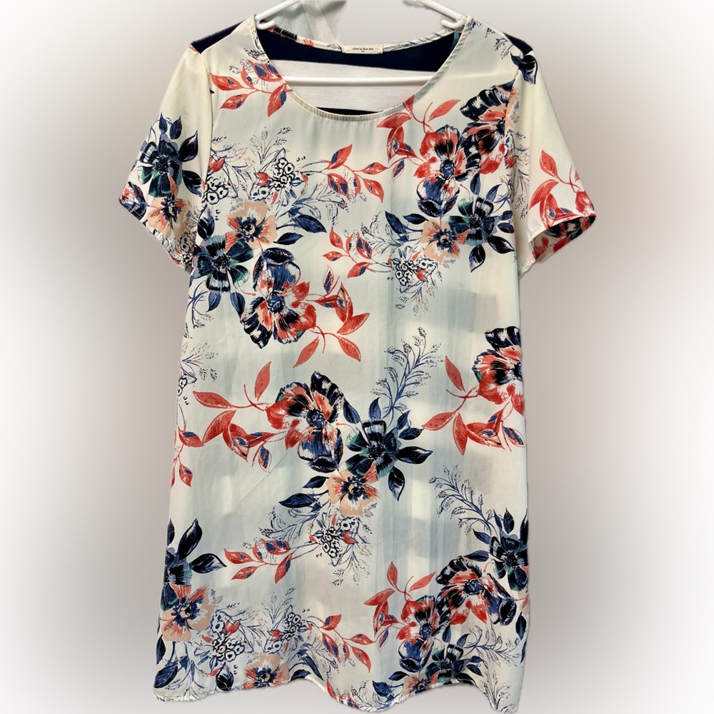 12PM by Mon Ami Floral & Stripe Mixed Print Dress – Size M